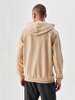 Logo Printed With Hood Beige Sweatshirt