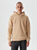 Logo Printed With Hood Beige Sweatshirt