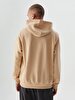 Logo Printed With Hood Beige Sweatshirt