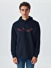 Logo Printed Navy Sweatshirt