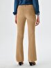 Ribbed Velvet Beige Trousers
