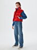 Straight Collar Puffer Red Vest