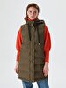 With Hood Puffer Green Vest