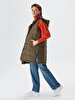 With Hood Puffer Green Vest