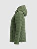 Kapüşonlu Şişme Yeşil Mont