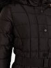 With Hood Arched Puffer Black Coat