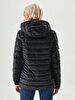 Puffer With Hood Black Coat