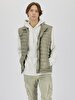 Zipper Closing Puffer Green Vest