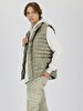 Zipper Closing Puffer Green Vest
