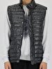 Zipper Closing Puffer Black Vest
