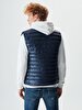 Zipper Closing Puffer Navy Vest