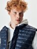 Zipper Closing Puffer Navy Vest
