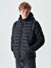 With Hood Short Black Coat