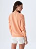 Round Collar Orange Sweatshirt