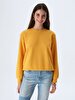 Round Collar Yellow Sweatshirt