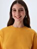 Round Collar Yellow Sweatshirt