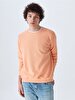 Crew Neck Orange Sweatshirt