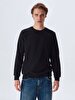 Crew Neck Black Sweatshirt