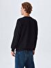 Crew Neck Black Sweatshirt