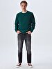 Crew Neck Green Sweatshirt