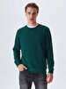 Crew Neck Green Sweatshirt