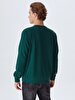 Crew Neck Green Sweatshirt