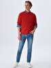 Crew Neck Red Sweatshirt