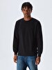 Crew Neck Black Sweatshirt
