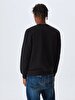 Crew Neck Black Sweatshirt