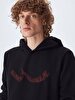 Logo Printed With Hood Black Sweatshirt