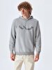 Logo Printed With Hood Grey Sweatshirt