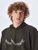 Logo Printed With Hood Green Sweatshirt