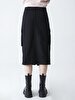 Cargo Midi Black Skirt