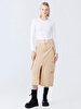 Cargo Midi Beige Skirt