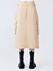 Cargo Midi Beige Skirt