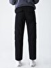 Zipper Closing With Pockets Black Trousers