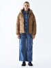 Puffer With Hood Brown Coat