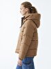 Puffer With Hood Brown Coat