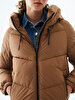 Puffer With Hood Brown Coat