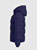 Puffer With Hood Dark Blue Coat