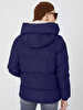 Puffer With Hood Dark Blue Coat