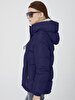 Puffer With Hood Dark Blue Coat