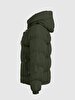 Puffer With Hood Green Coat