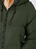 Puffer With Hood Green Coat