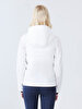 With Hood Zipper Closing White Coat
