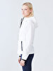 With Hood Zipper Closing White Coat