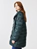 With Hood Puffer Green Coat