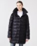 With Hood Puffer Black Coat