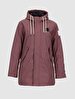 With Hood With Pockets Pink Coat