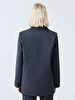 Padded Thin Striped Print Blazer Green Jacket
